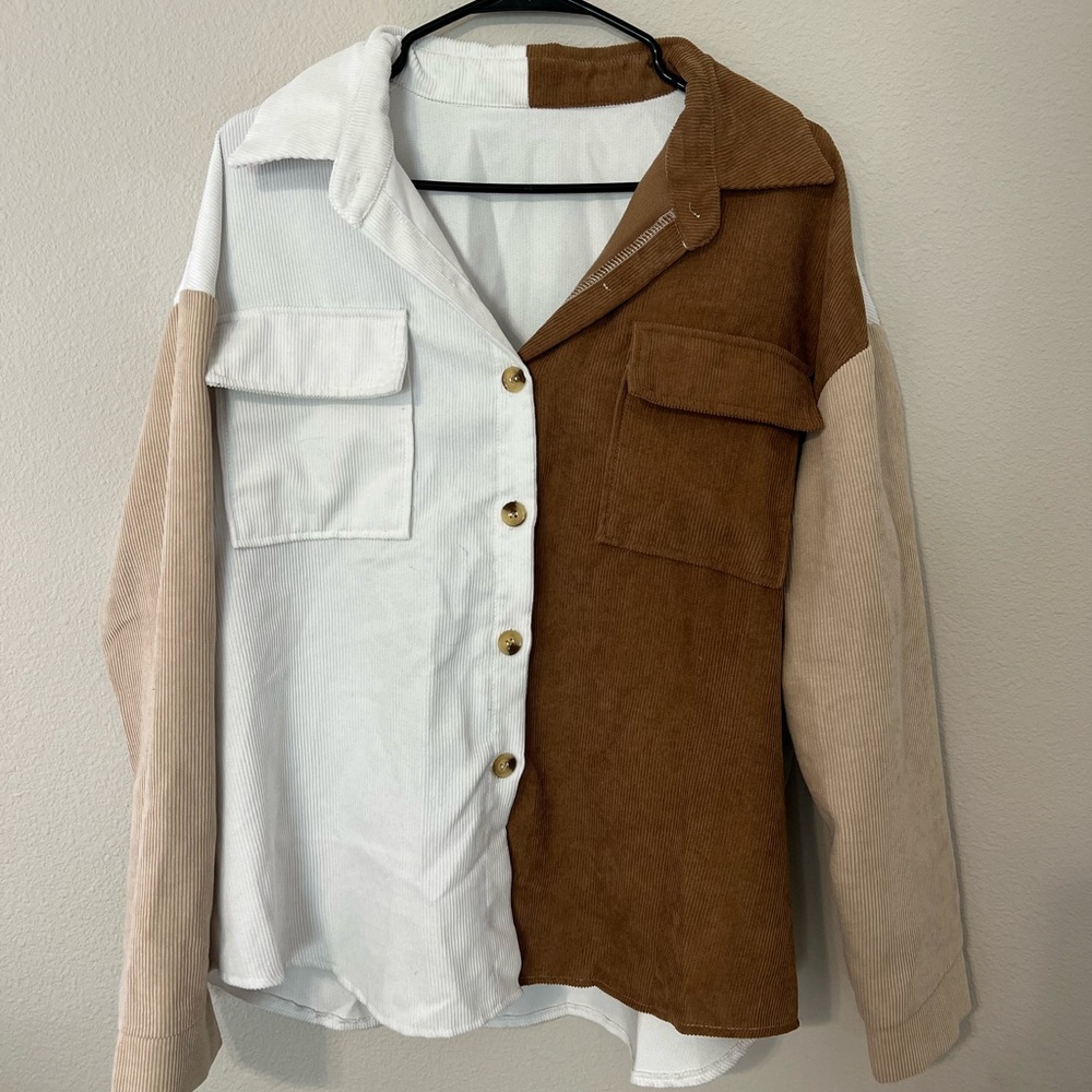 Color block cardigan
